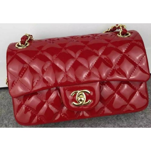 Chanel 2.55 Series Double Flap Bag Bordeaux origineel lakleer CF7024 goud