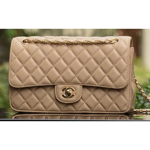 Chanel 2.55 Series Flap Bag Abrikoos Schapenleer A1112 Goud