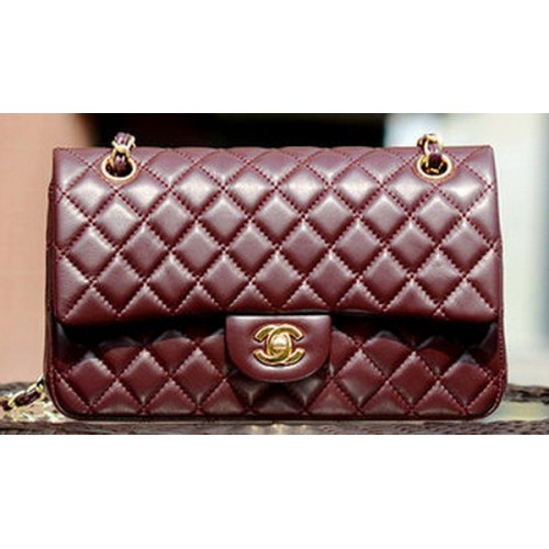 Chanel 2.55 Series Flap Bag Bordeaux Schapenleer A37586 Goud