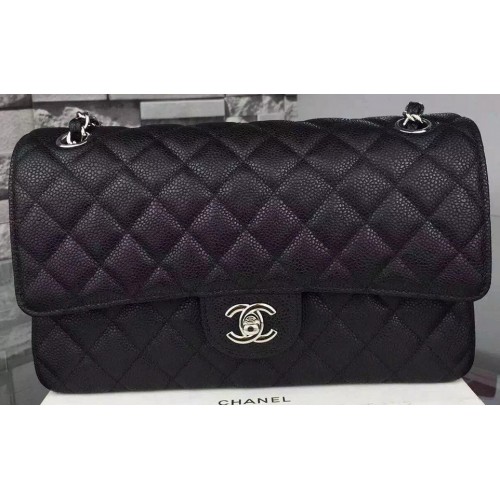 Chanel 2.55 Serie Flap Bag Cannage Patroon Leer CF8024 Zwart