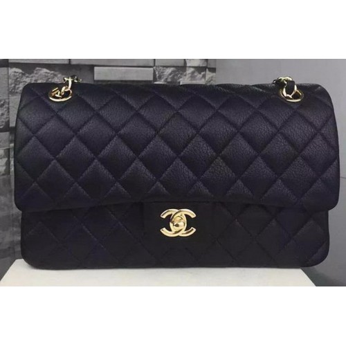 Chanel 2.55 Series Flap Bag Hertenleer A1112 Zwart