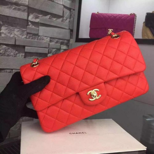Chanel 2.55 Series Flap Bag Hertenleer A1112 Rood