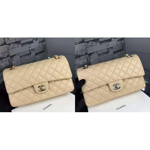 Chanel 2.55 Series Flap Bag Lamsleer A5024 Abrikoos