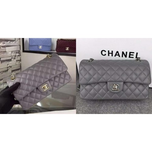 Chanel 2.55 Series Flap Bag Lamsleer A5024 Grijs