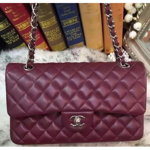 Chanel 2.55 Serie Flap Bag Origineel Schapenleer A09765 Burgundy