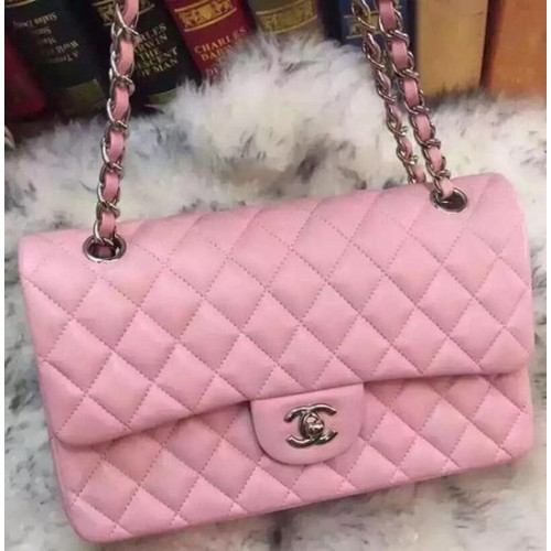 Chanel 2.55 Serie Flap Bag Origineel Schapenleer A09765 Roze