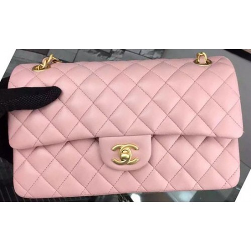 Chanel 2.55 Series Flap Bag Roze Schapenleer A06375 Goud