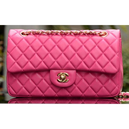 Chanel 2.55 Series Flap Bag Rose Schapenleer A37586 Goud