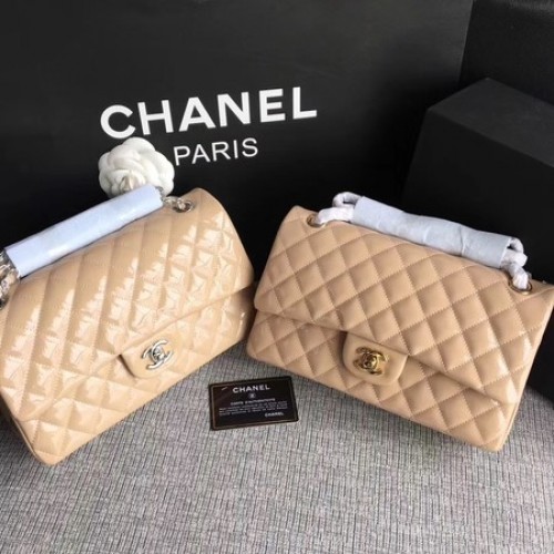 Chanel 2.55 Serie Flap Bags Origineel Leer A1112 Abrikoos