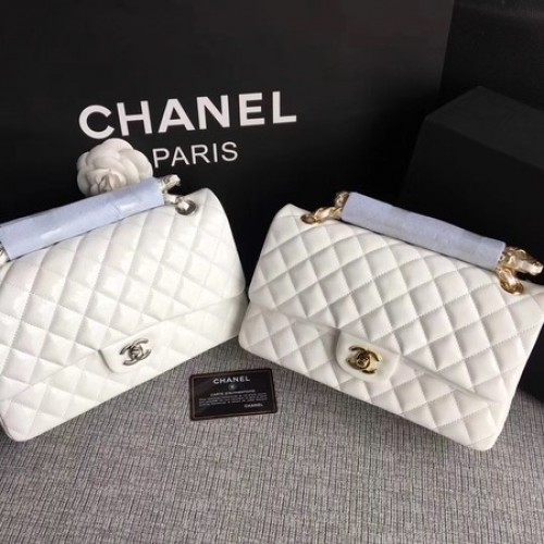 Chanel 2.55 Serie Flap Bags Origineel Leer A1112 Wit