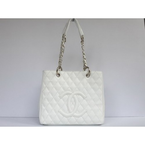 Chanel gewatteerde CC draagtas 35626 wit