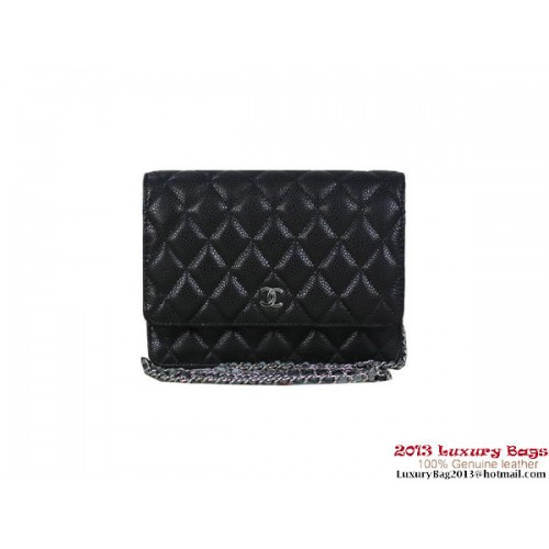 Chanel A33814 Originele Cannage Leren Mini Flap Bag Zwart