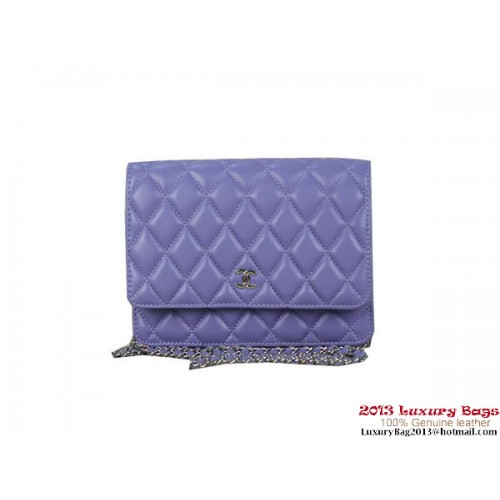 Chanel A33814 Originele Leren Mini Flap Bag Violet