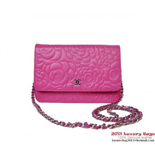 Chanel A47421 Rose Lamsleren mini Flap Bag Zilver