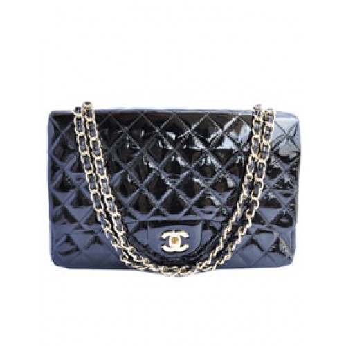 Goedkope Chanel Jumbo 2.55 Series Flap Bag A47600 Zwart Goud