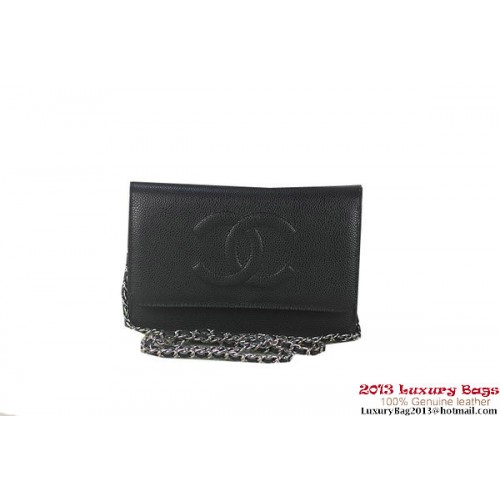 Chanel A48654 zwarte originele Cannage patronen lederen mini flap tas