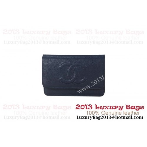 Chanel A48654 Royalblue Originele Cannage Patronen Leren mini Flap Bag