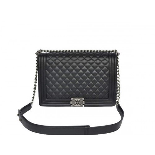 Chanel A67087 Zwarte Le Boy Flap schoudertas van schapenleer