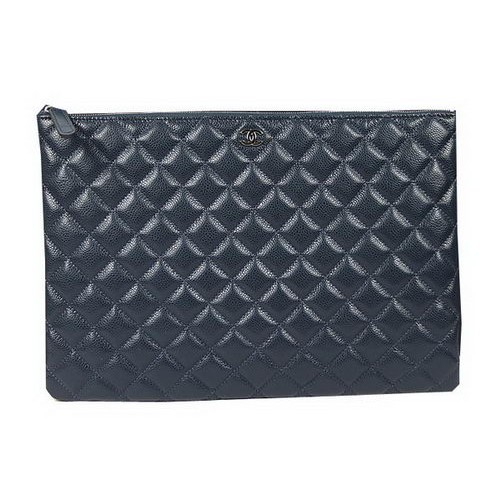 Chanel A69254 A69253 Clutch Bag Origineel Cannage Patroon Leer Royal