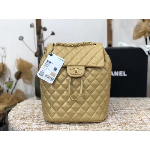Chanel Rugzak Schapenvacht Origineel Leer 83431 goud