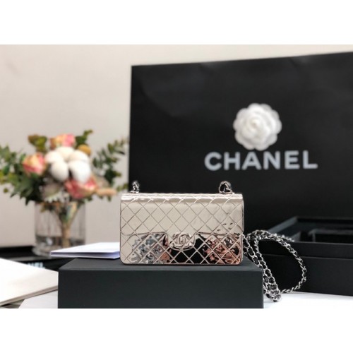 Chanel Box Schoudertas C5691 zilver