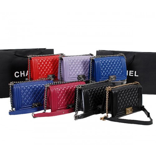 Chanel Boy Flap schoudertas A67086 in schapenleer