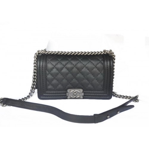 Chanel Boy Flap Schoudertas Origineel Kalfsleer A67086 Zwart
