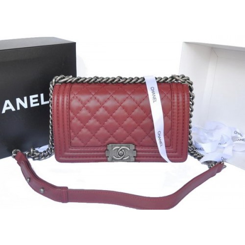 Chanel Boy Flap Schoudertas Origineel Kalfsleer A67086 Burgundy