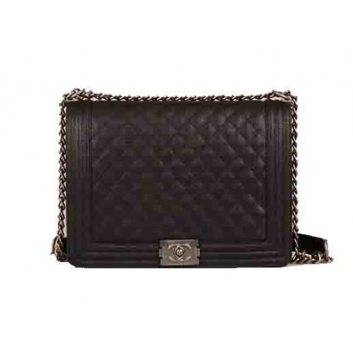 Chanel Boy Flap Schoudertas Origineel Cannage Patroon A67087 Zwart