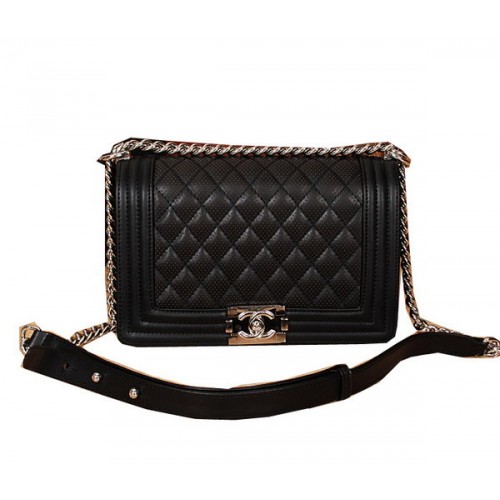 Chanel Boy Flap Schoudertas Origineel Leer A6870 Zwart