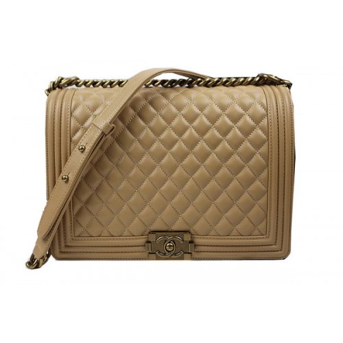 Chanel Boy Flap Schoudertas Origineel Schapenleer A67087 Apircot