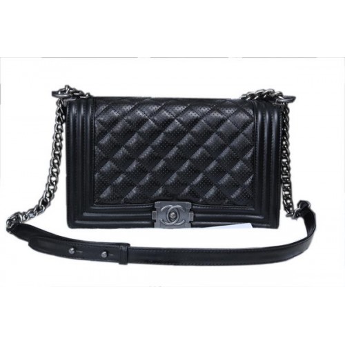 Chanel Boy Flap schoudertas in kalfsleer A90164 zwart