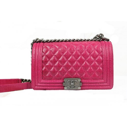 Chanel Boy Flap schoudertas in origineel geglazuurd gecraqueleerd leer A67025 Rose