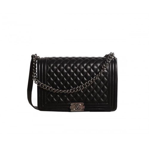 Chanel Boy Flap schoudertas in origineel leer A67087 zwart