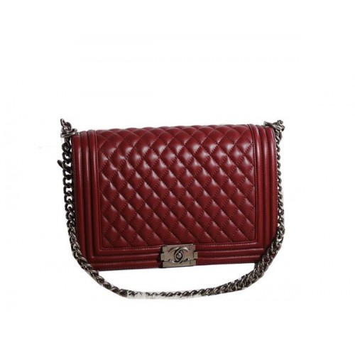 Chanel Boy Flap schoudertas in origineel leer A67087 Wine