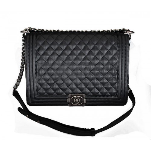Chanel Boy Flap Schoudertas in Schapenleer A6796 Zwart