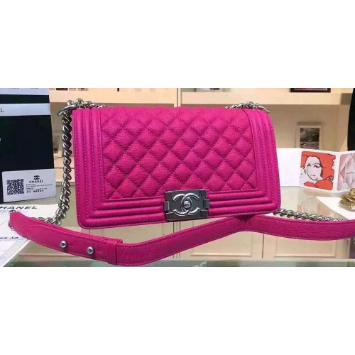 Chanel Boy Flap Schoudertassen Hertenleer A67086 Rose