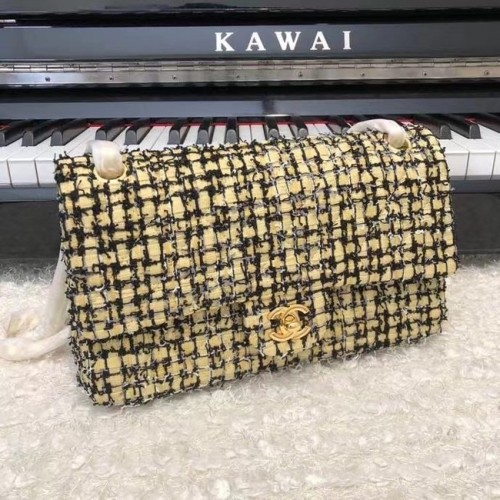 Chanel CLASSIC HANDTAS A01112 groengoud