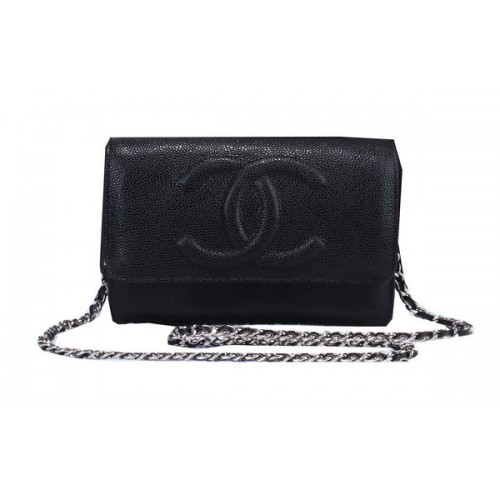 Chanel Cannage Patroon Leren Flap Schoudertas A8892 Zwart