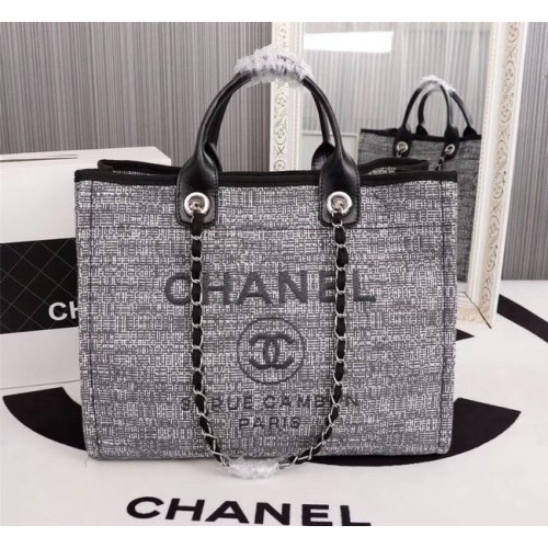 Chanel Canvas Tote boodschappentas 8099 grijs