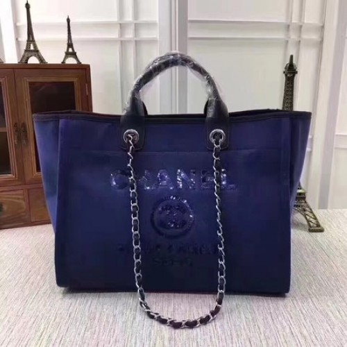 Chanel Canvas Tote Boodschappentas A68046 Royal
