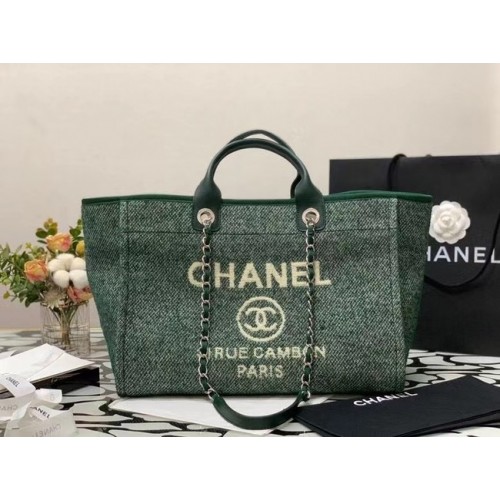 Chanel canvas boodschappentas B66941 groen