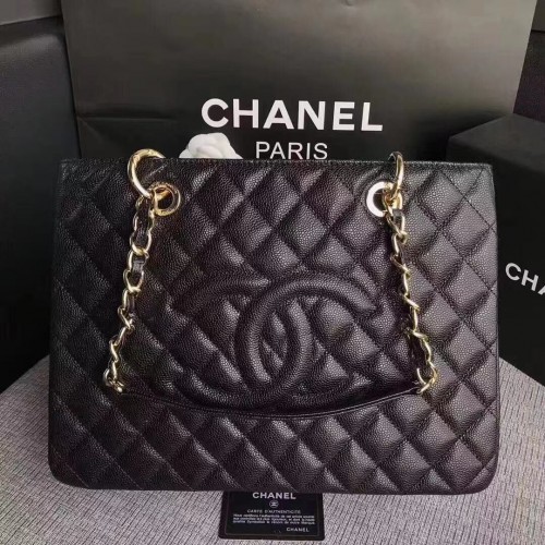 Chanel Caviar kalfsleren draagtas 20995 zwart
