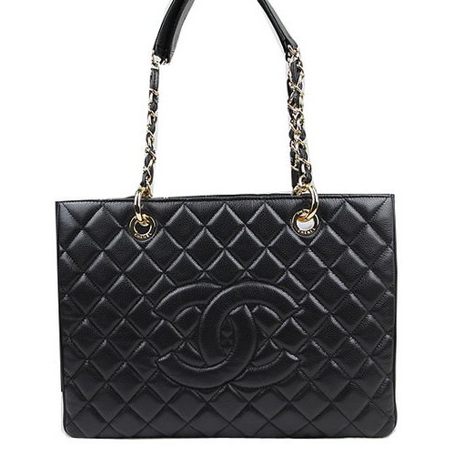 Chanel Classic Coco Bag Zwart GST Kaviaar Leer A50995 Goud