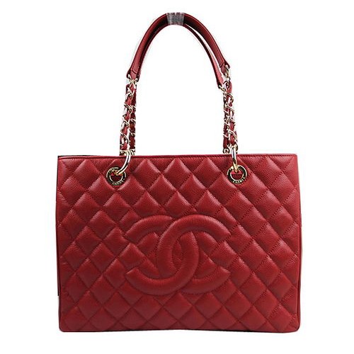 Chanel Classic Coco Bag Rood GST Kaviaar Leer A50995 Goud