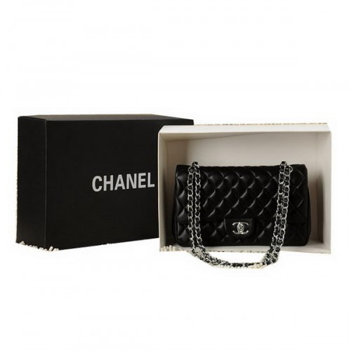 Chanel Classic Flap Bag 2.55 Serie CHA1112 Zwart Origineel Leer