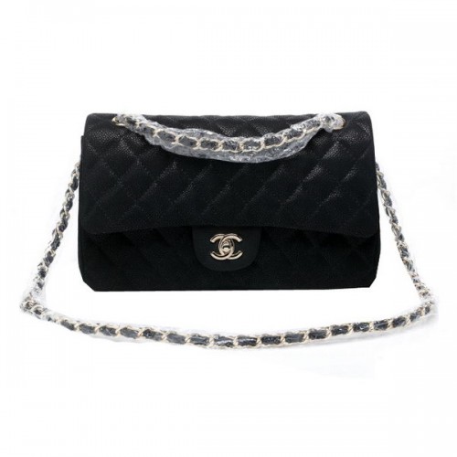 Chanel Classic Flap Bag 2.55 Serie Origineel Nubuck Cannage Patroon CHA1112 Zwart