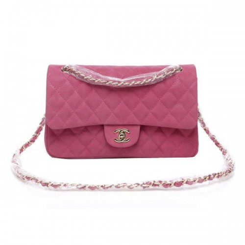 Chanel Classic Flap Bag 2.55 Serie Origineel Nubuck Cannage Patroon CHA1112 Perzik