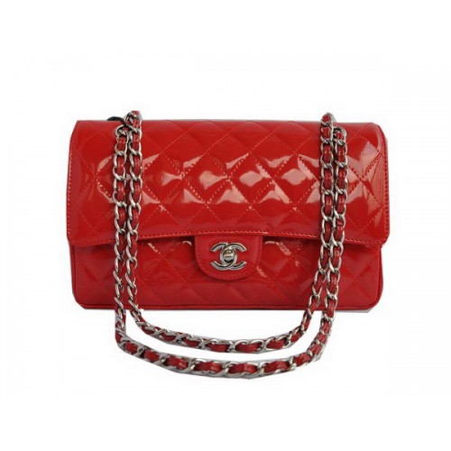 Chanel Classic Flap Bag 2.55 Serie Lakleer CHA1112 Rood