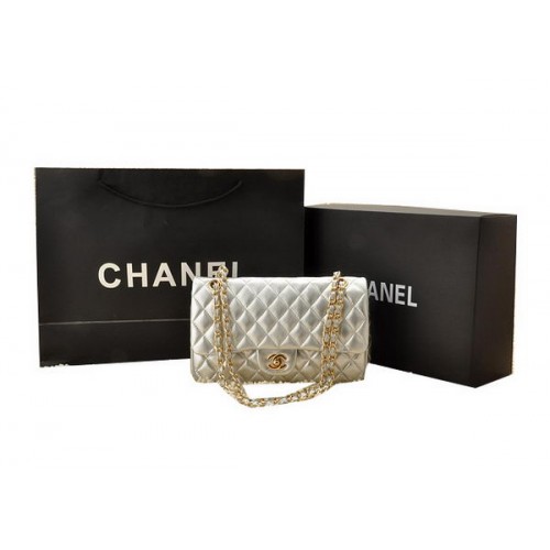 Chanel Classic Flap Bag 2.55 Serie Schapenleer CHA1112 Zilver